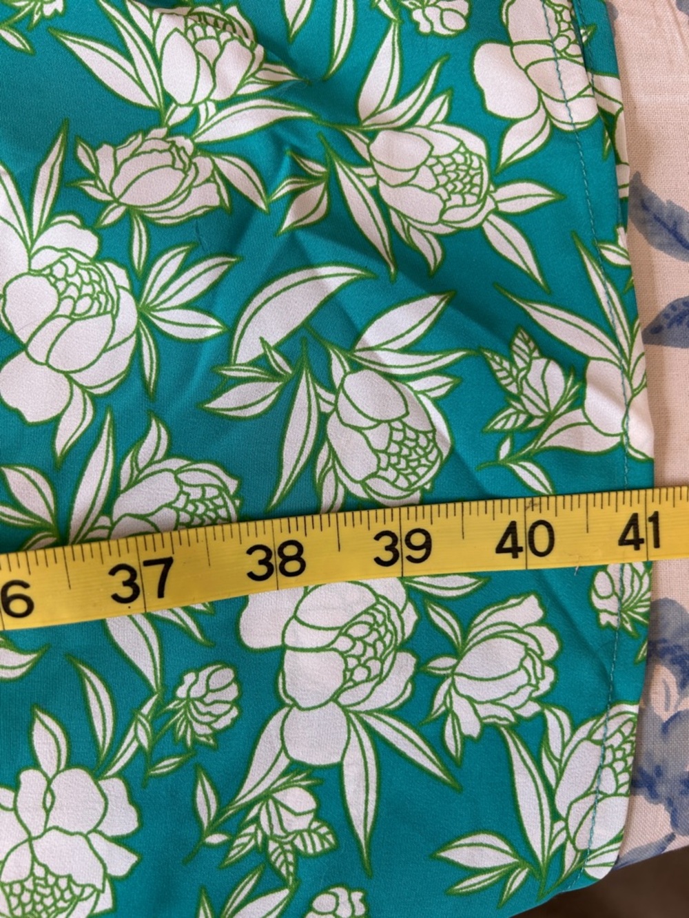 Davi & Dani Teal Floral Dress Plus 3X NWT Open Tie‑Back Lantern Sleeve Midi - Picture 10 of 12